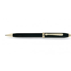 Stylo Bille Cross® Townsend Laque Noire Plaqué Or