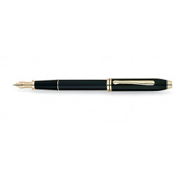 Stylo Plume Cross® Townsend Laque Noire Plaqué Or