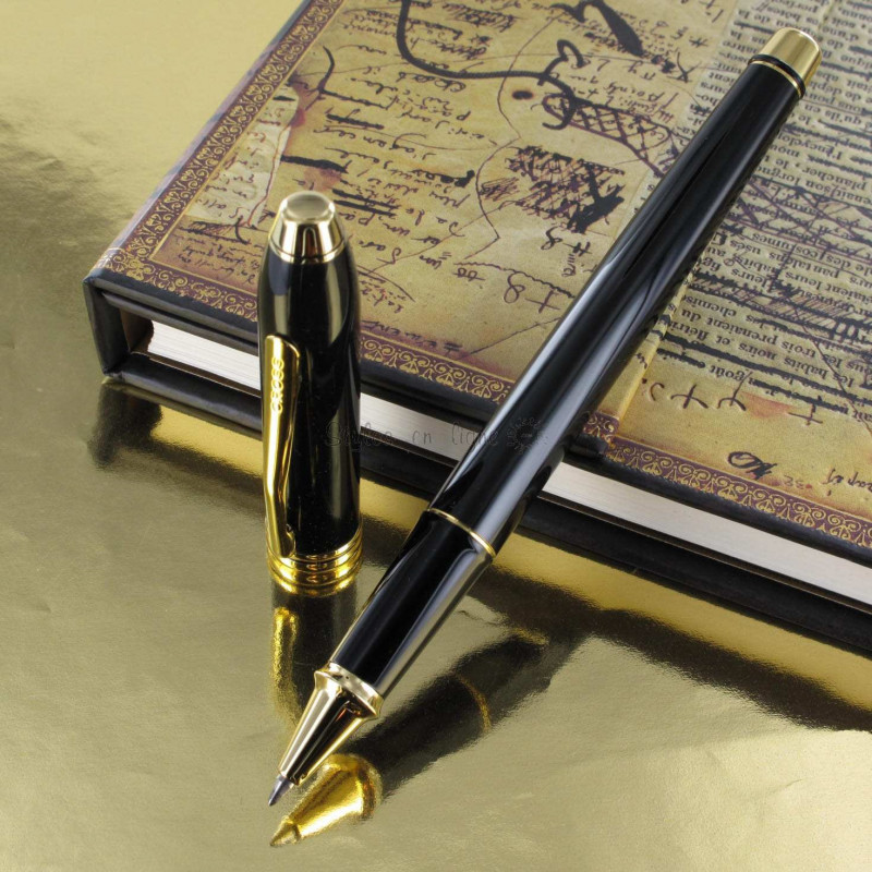 Stylo Roller Cross® Townsend Laque Noire Plaqué Or