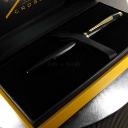 Stylo Plume Cross® Century II Précieux Laque Noire & Or 23 carats