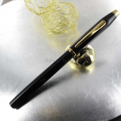Stylo Plume Cross® Century II Précieux Laque Noire & Or 23 carats