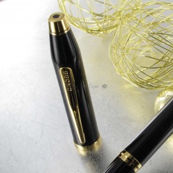 Stylo Plume Cross® Century II Précieux Laque Noire & Or 23 carats