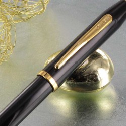 Stylo Roller Cross® Century II Précieux Laque Noire & Or 23 carats