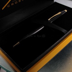 Stylo Bille Cross® Century II Précieux Laque Noir & Or 23 carats