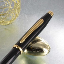 Stylo Bille Cross® Century II Précieux Laque Noir & Or 23 carats