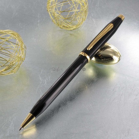 Stylo Bille Cross® Century II Précieux Laque Noir & Or 23 carats