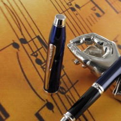 Stylo Roller Cross® Century II Précieux Laque Bleue & Rhodium