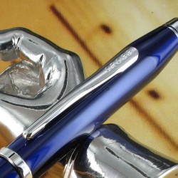 Stylo Plume Cross® Century II Précieux Laque Bleue & Rhodium