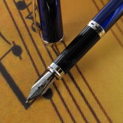 Stylo Plume Cross® Century II Précieux Laque Bleue & Rhodium