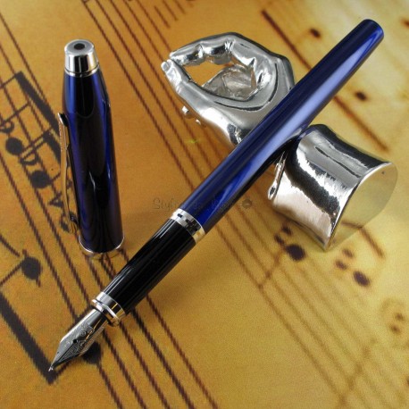 Stylo Plume Cross® Century II Précieux Laque Bleue & Rhodium