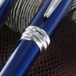 Parure Stylos Bille & Portemines Cross® Bailey Laque Bleue