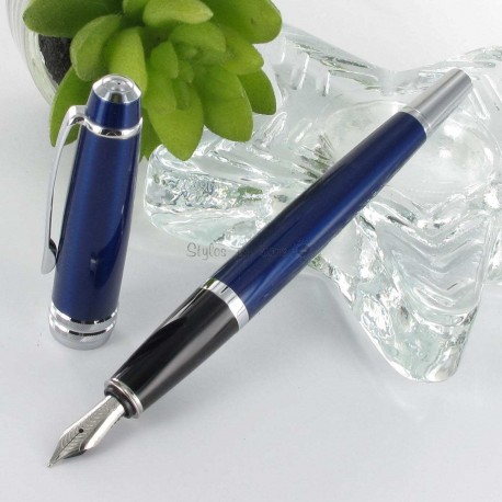 Stylo Plume Cross® "Bailey" Bleu Laqué (Plume moyenne)
