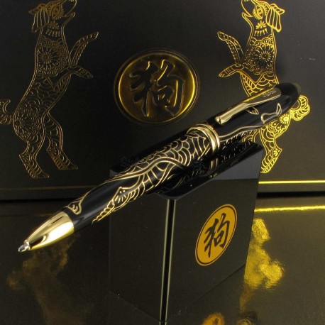 Stylo Plume Cross® "Année du Chien" Laqué Noir & Or