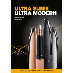 Stylo Bille Cross ATX Noir Mat Guilloché