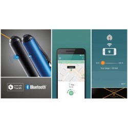 Coffret Stylo Bille Cross® "Peerless TRACKR" Bleu Quartz