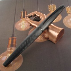 Stylo Plume Fine Cross® Noir Mat Guilloché