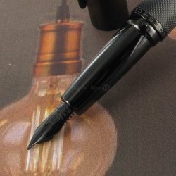 Stylo Plume Fine Cross® Noir Mat Guilloché