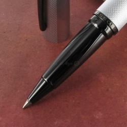 Stylo Plume Fine Cross® Noir Mat Guilloché