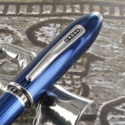 Stylo Roller Cross® "Peerless 125" Bleu Translucide