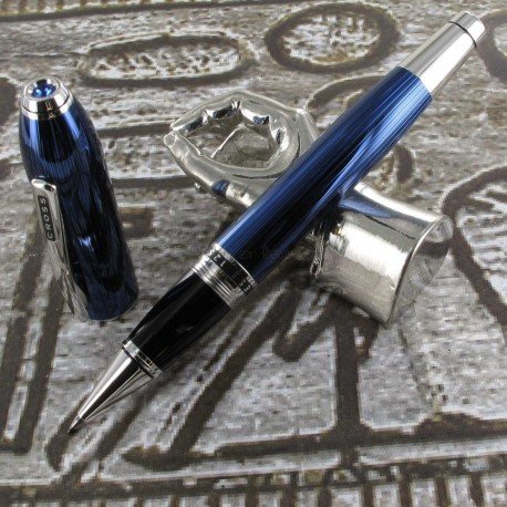 Stylo Roller Cross® "Peerless 125" Bleu Translucide