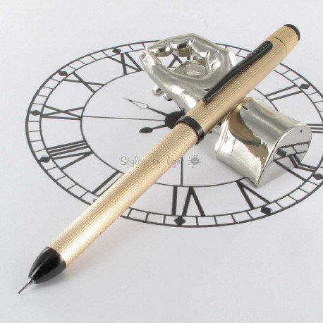 Stylo Multifonctions Cross® "Tech3+" Ton Or Rose Guilloché