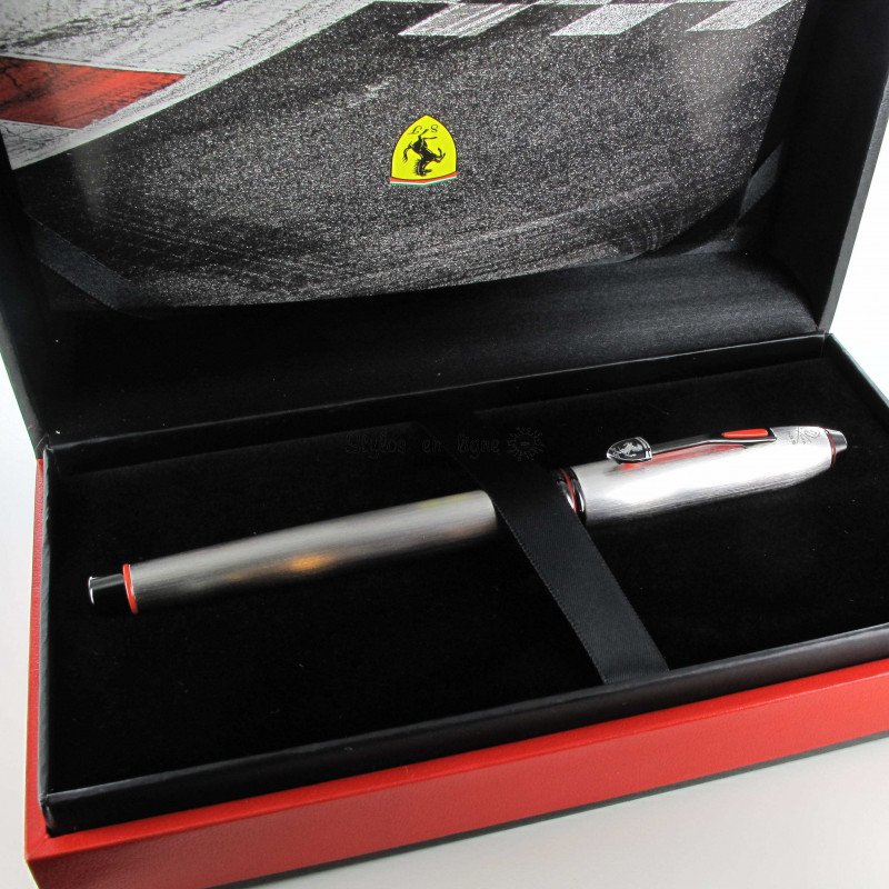 Stylo Plume Fine Cross® Ferrari® Townsend Acier Brossé