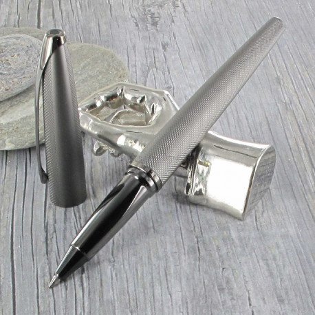 Stylo Roller Cross® ATX Titane Sablé Guilloché