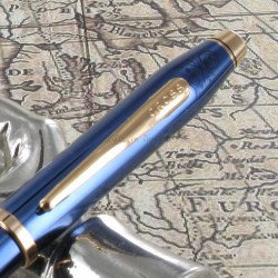 Stylo Plume Moyenne Cross® Century II Bleu Cobalt Translucide