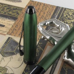 Stylo Plume Fine Cross® Townsend Vert Mat PVD Pointe de Diamant
