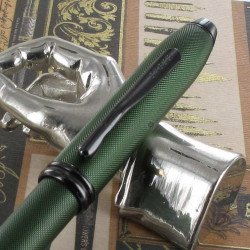 Stylo Bille Cross® Townsend Vert Mat PVD Pointe de diamant