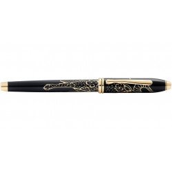 Stylo Plume Moyenne Cross® Townsend "Année du Buffle" Laqué Noir & Or 23 cts