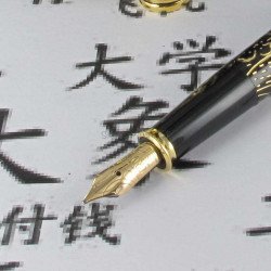 Stylo Plume Moyenne Cross® Townsend "Année du Buffle" Laqué Noir & Or 23 cts