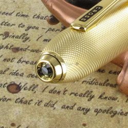 Stylo Roller Cross® "Peerless Edition Spéciale 125" Plaqué Or 23 Cts