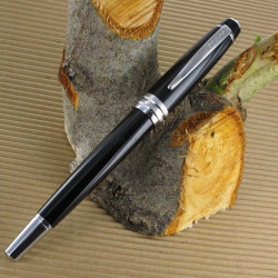 Stylo Plume Cross® Bailey Noir Laqué (Plume moyenne)