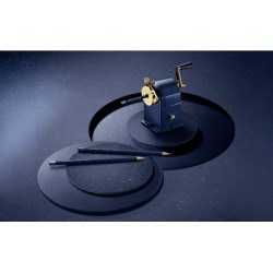 machine à tailler Caran d’Ache édition spéciale bleu nacré et doré