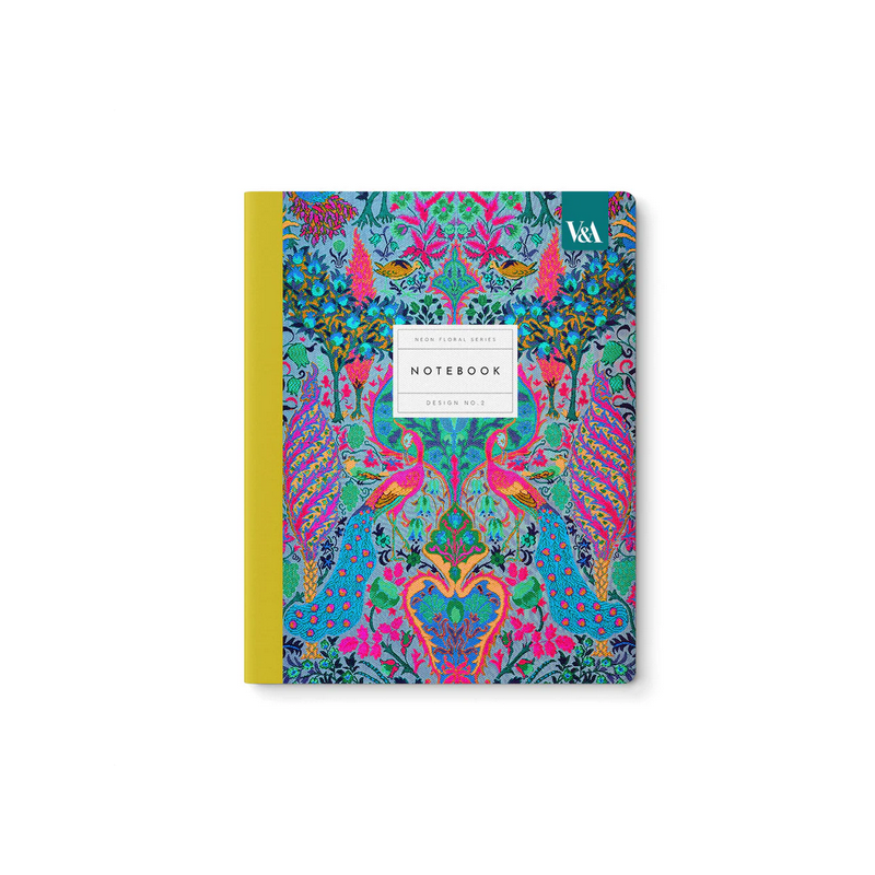 Carnet de notes à motif paon floral fluo ( 64 P ) OHH DEER®