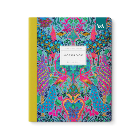 Carnet de notes à motif paon floral fluo ( 64 P ) OHH DEER®