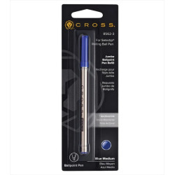 Emballage recharge Cross 8562-3 bleue moyenne pour stylo bille Jumbo