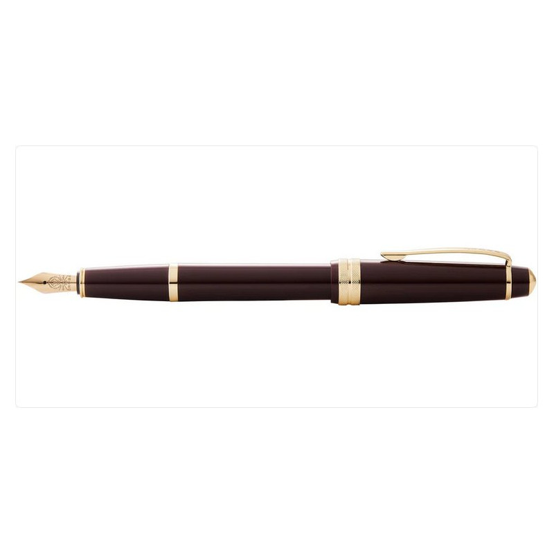 Stylo-plume Cross Bailey Light bordeaux et doré – packshot en diagonale