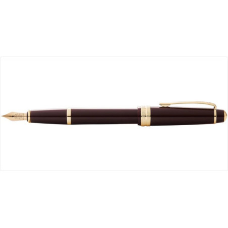 Stylo-plume Cross Bailey Light bordeaux et doré – packshot en diagonale