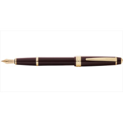 Stylo-plume Cross Bailey Light bordeaux et doré – vue latérale gauche