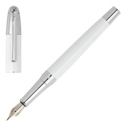 Détail stylo plume Festina Classicals blanc chrome