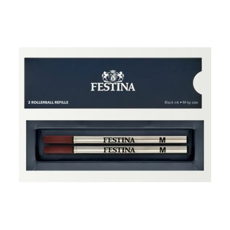 Deux recharges roller Festina noires taille M présentées dans leur coffret