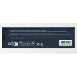 Dos de la boîte des recharges roller Festina noires taille M avec informations produit