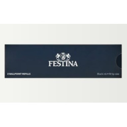 Boîte de 2 recharges pour stylo bille Festina encre noire pointe M