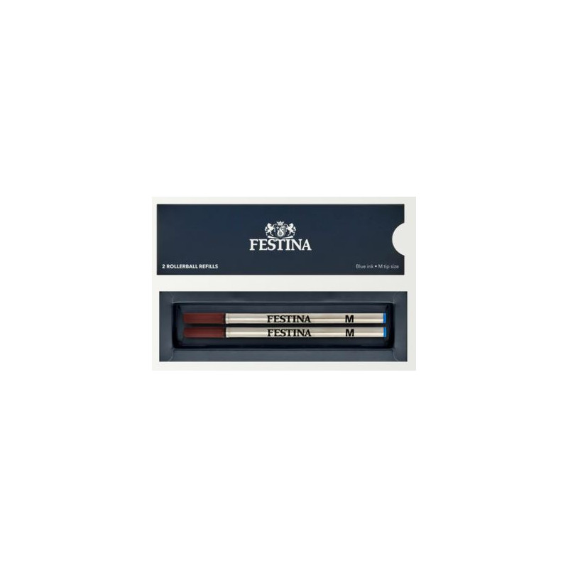 Deux recharges roller Festina bleues taille M présentées dans leur coffret