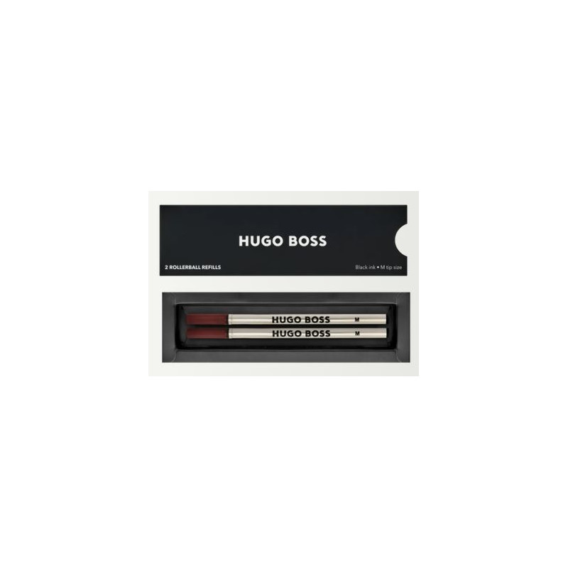 Deux recharges roller Hugo Boss noires taille M présentées dans leur coffret