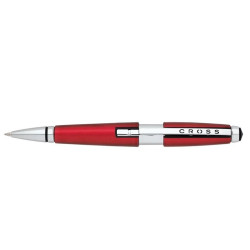 Cross Edge rouge – clip chromé avec signature Cross
