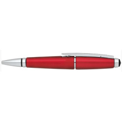 Stylo roller Cross Edge rouge et chrome – vue de profil